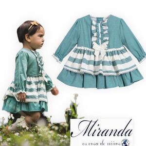 MIRANDA | Turquoise | Long Sleeve Striped Dress